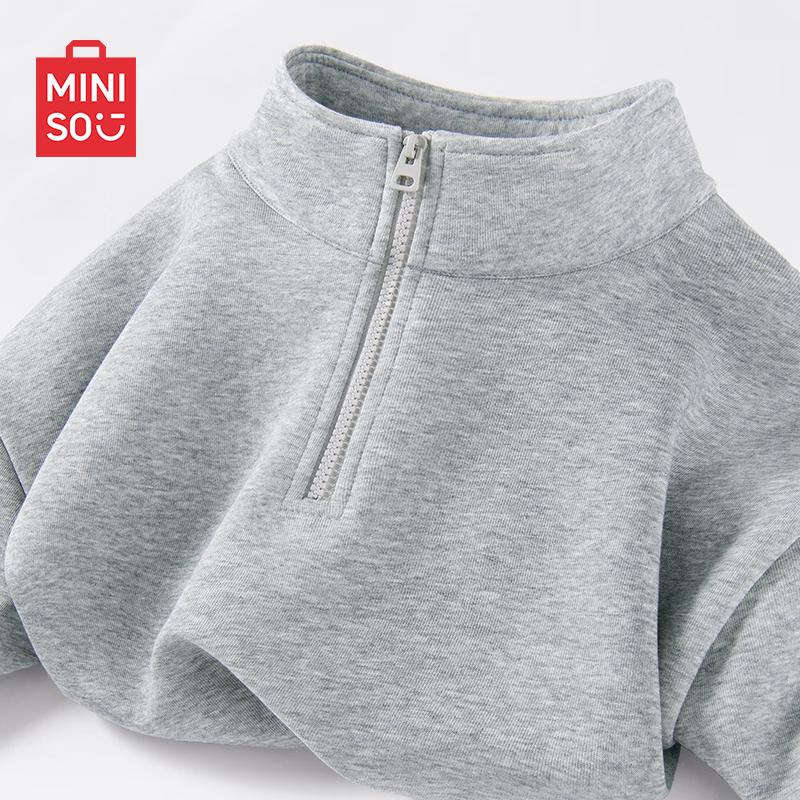

MINISO Men s Half-Zip Fleece Sweatshirt 2XL