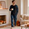 Herr Halloween Pyjamas Set Långärmad Rund Hals Casual Bekväma Sovkläder