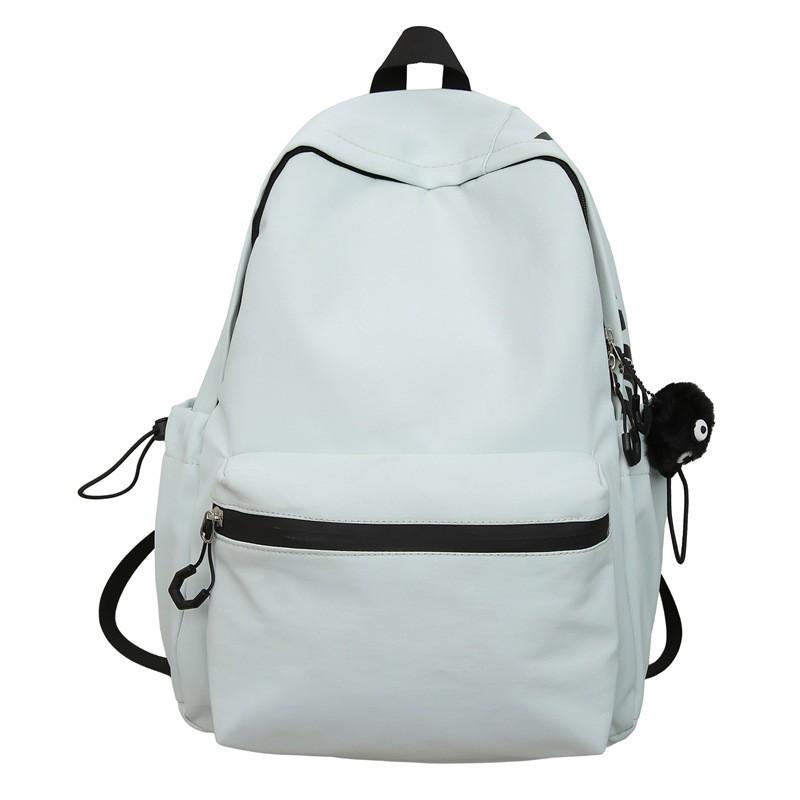 Japanese Ins Fashion Brand Light Solid Color Backpack Korean Girl All-matching Travel Casual Simple Schoolbag