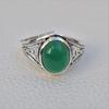 Natural Green Onyx Ring, Handmade 925 Sterling Silver Ring, Oval Green Onyx Designer Ring, December Birthstone, Promise Ring