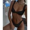 Summer Beach Wear Swimming Suit New Sexy Bikini 2023 Solid Swimsuit Women Swimwear Push Up Bikini Set Brazilian Bathing Suit