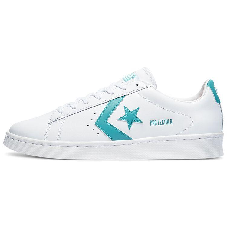 Converse Cons Pro Leather Low Top Synthetic Leather Non-Slip Wear-Resistant Low-Top Skate Shoes Unisex Sneakers White Blue 170755C