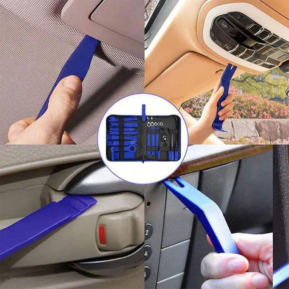 19PCS Nylon Tool Trim Removal Tool Set Red Blue Pry Tools Set Car Panel Remover  Auto Repair