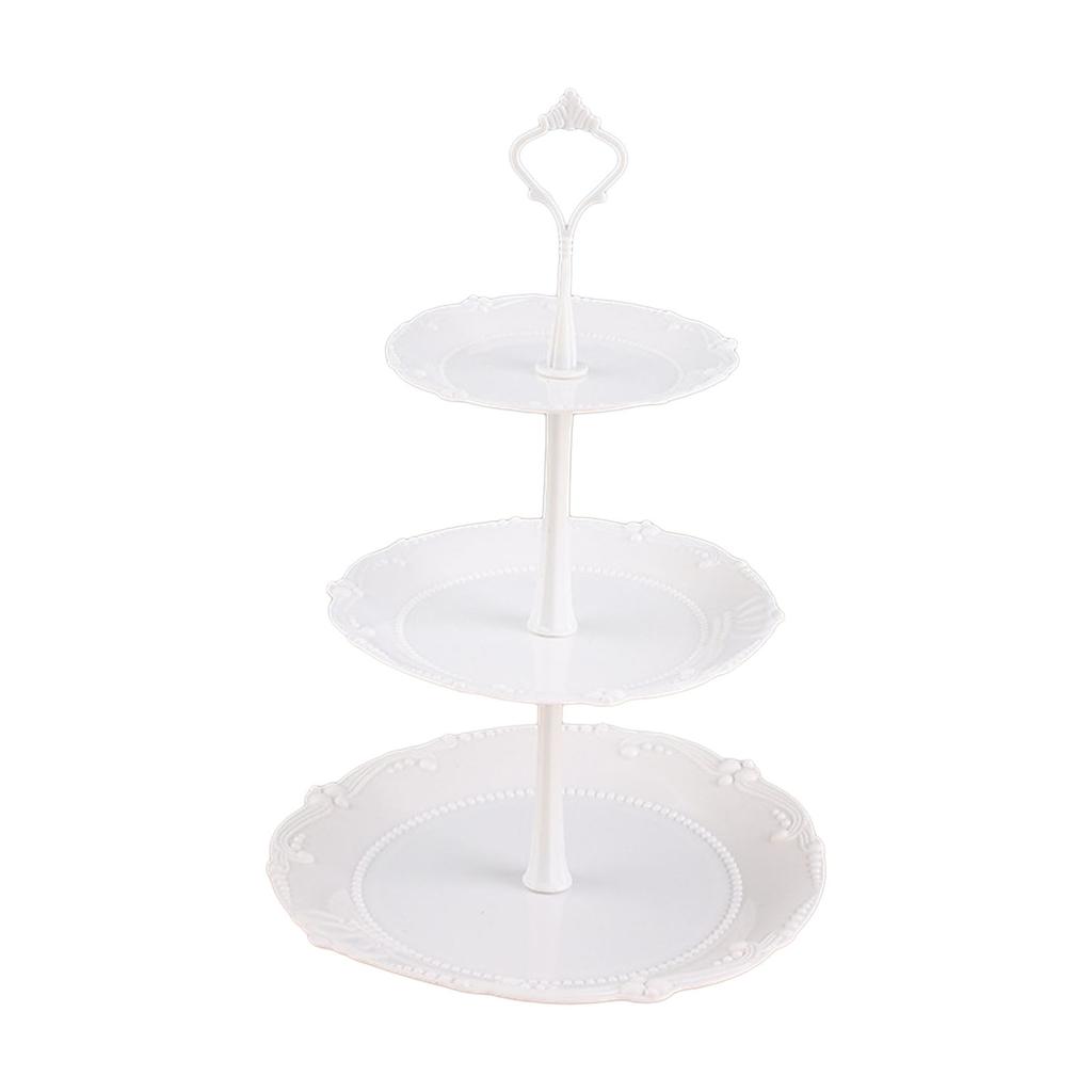 Metal Rod Fruit Plate Dessert Stand with Multiple Layers Detachable Afternoon Tea Stands 3 Tiers Cake Display Racks