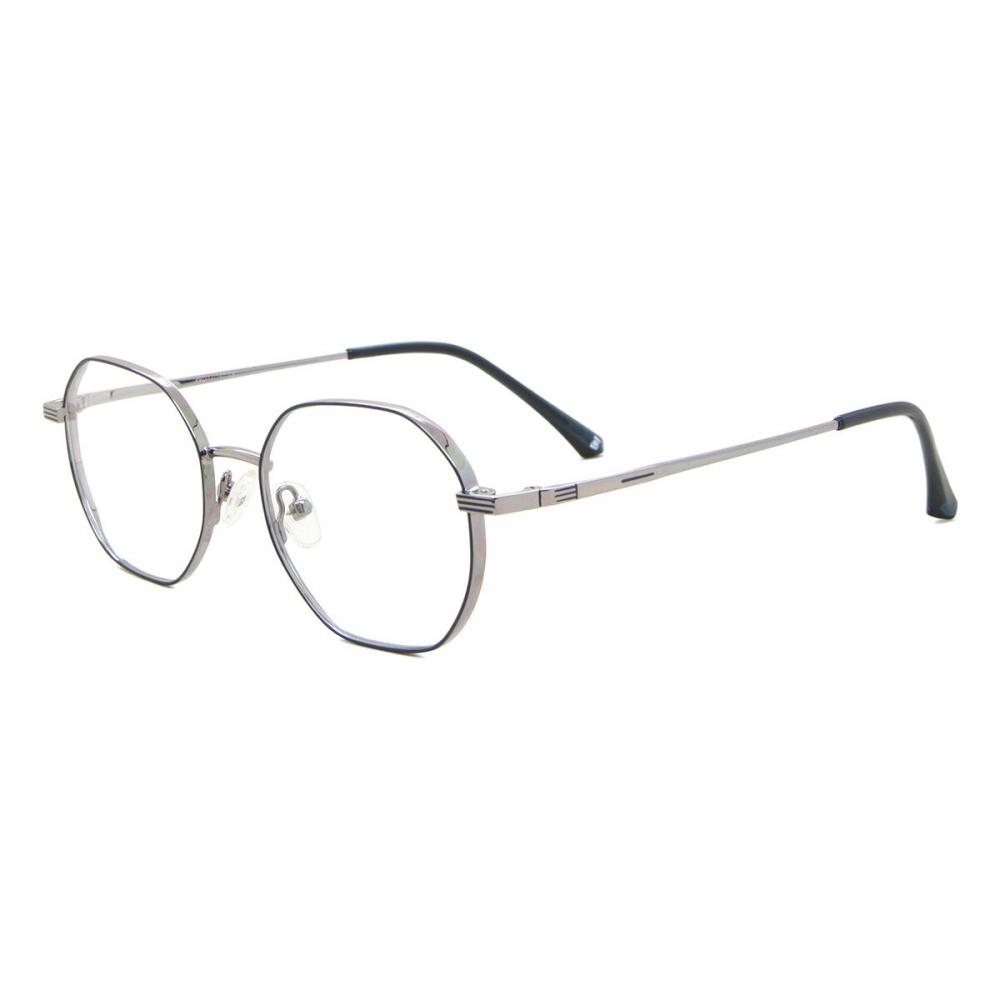 Full Rim Geometric Blue Gunmetal Smartbuy Collection Hurp M297e Fashion Unisex Eyeglasses