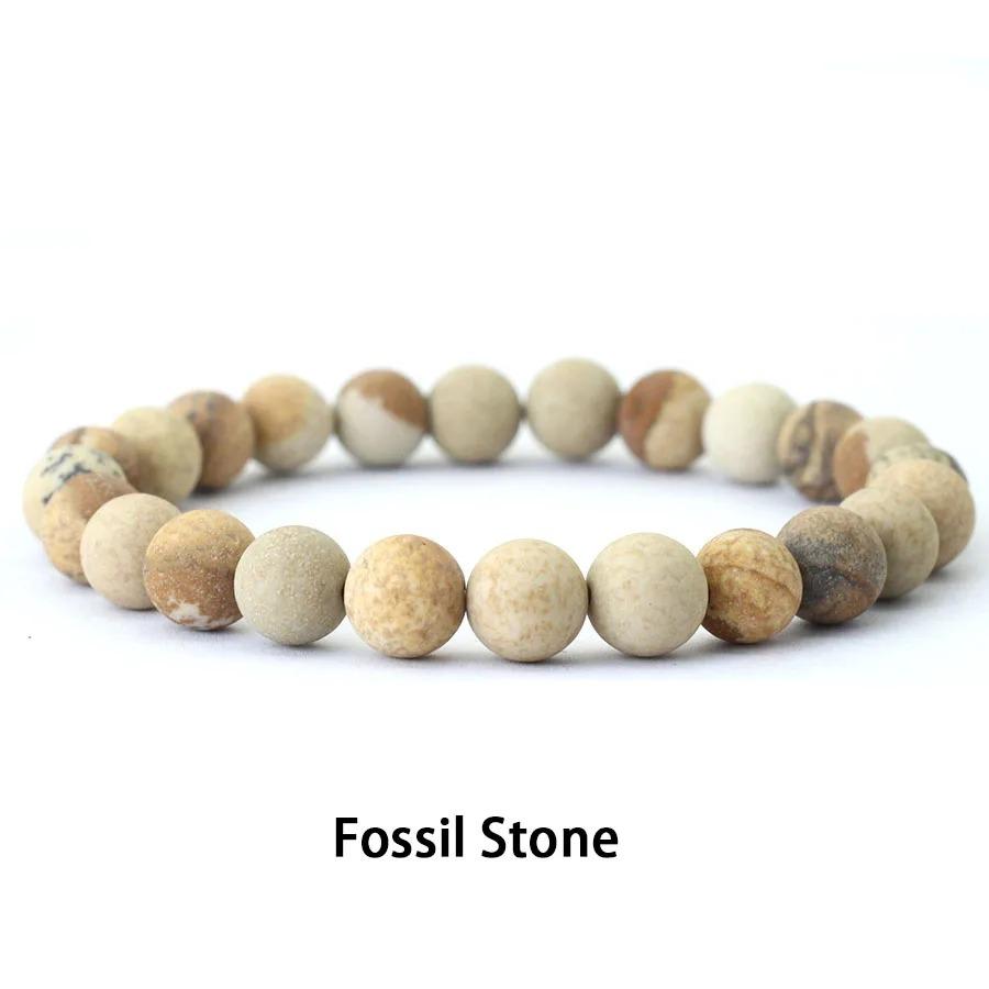Genuine Natural Stone Bracelet Men 8mm Frosted Beaded Braslet Minimalist Gemstone Braclet Hand Accessories For Hombre Pulseria