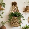 Appendi Piante Macramè Piccolo Boho Intrecciato Cotone Fioriera Sospesa Decorazione Murale Supporto Fioriera Interna per Porta Appartamento Ufficio