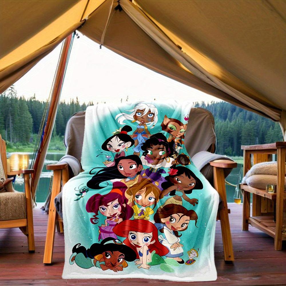1pc, Disney Cute Princesses Cartoon Blanket Seasonal Home Decor Gift for Fans, Soft Throw Blanket for Couch, Living Room, Travel, Camping