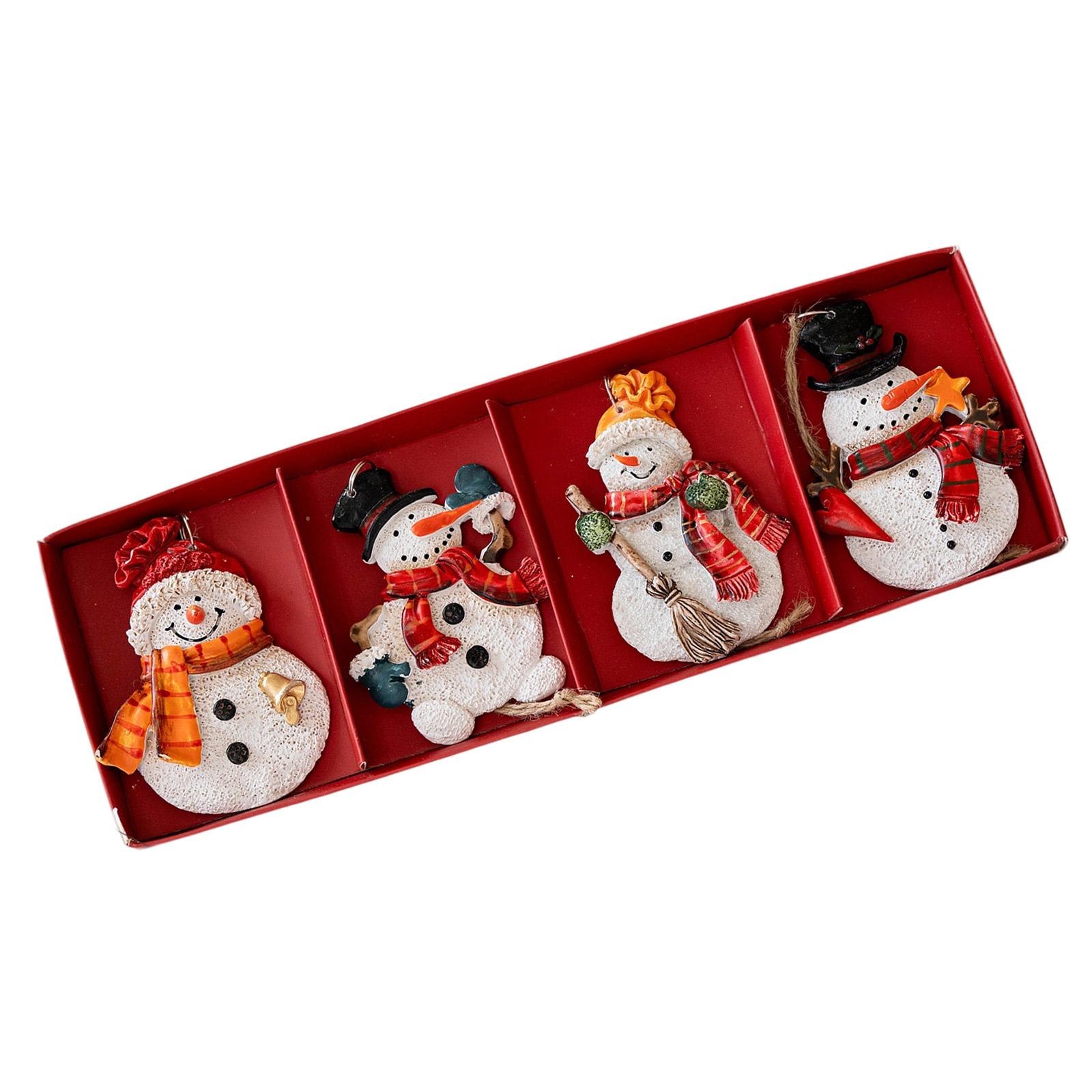 

Miniature Resin Santa/Snowman Figures for Dollhouse Decorations Waterproof Holiday Ornaments with Realistic Color C