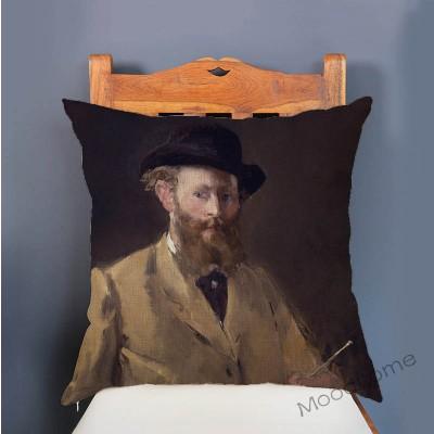 Edouard Manet World Famous Oil Painting Olympia Young Girls The Lunch Impressionism Sofa Pillow Case Gallery Art Cushion Cover