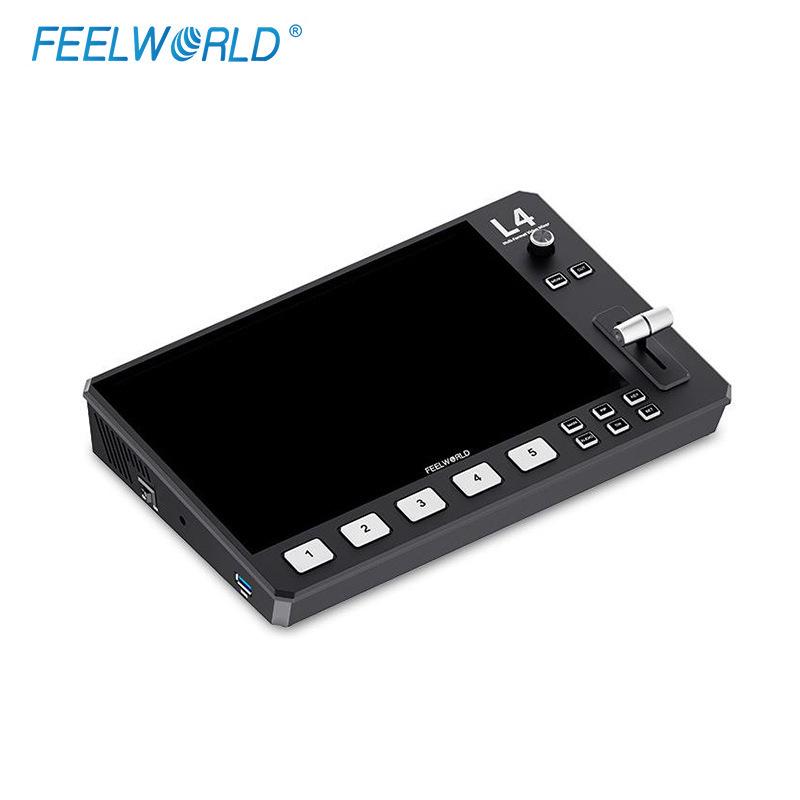 FEELWORLD L4 8" Switcher with 10.1" Touchscreen, HDMI & SDI for Multi-Camera Live Streaming