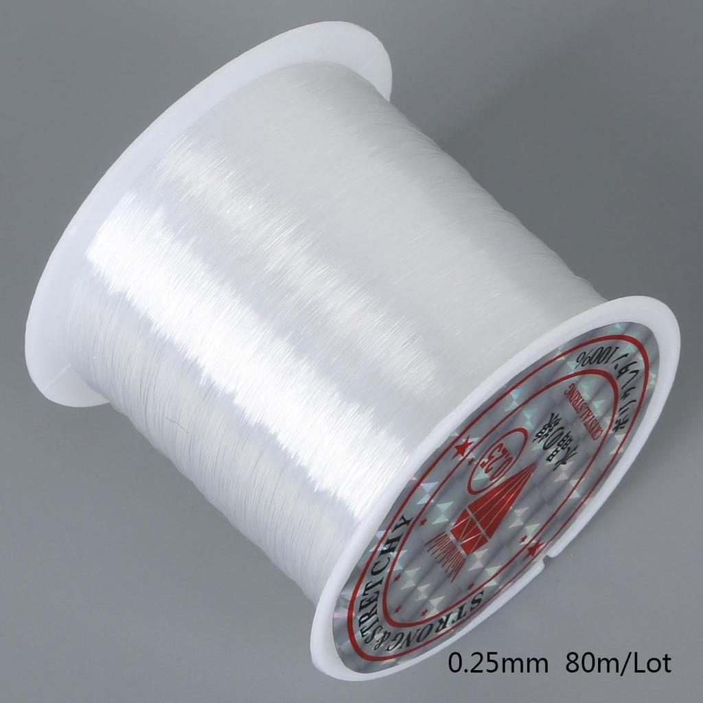 Invisible Transparent Fishing Line Choker Necklace with Pendant - Handmade DIY Beading Lanyard Jewelry Accessory