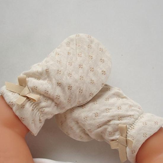Organic Cotton Baby Mittens Made In Japan Bonded Knit