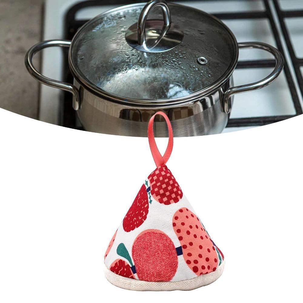 2PCS Cotton Pot Lid Protector Triangle Shape Triangle Pot Holder Durable Pot Handle Cover Kitchen