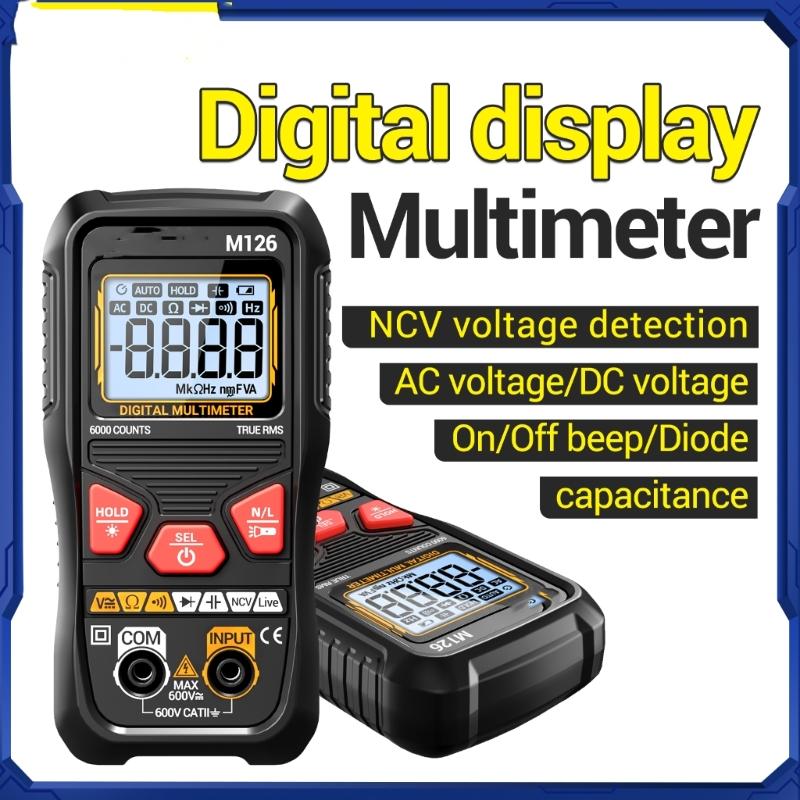 Auto Ranging Digital Multimeter with Live Wire Detection Backlit Screen Ergonomic Design Electric Measurement Device