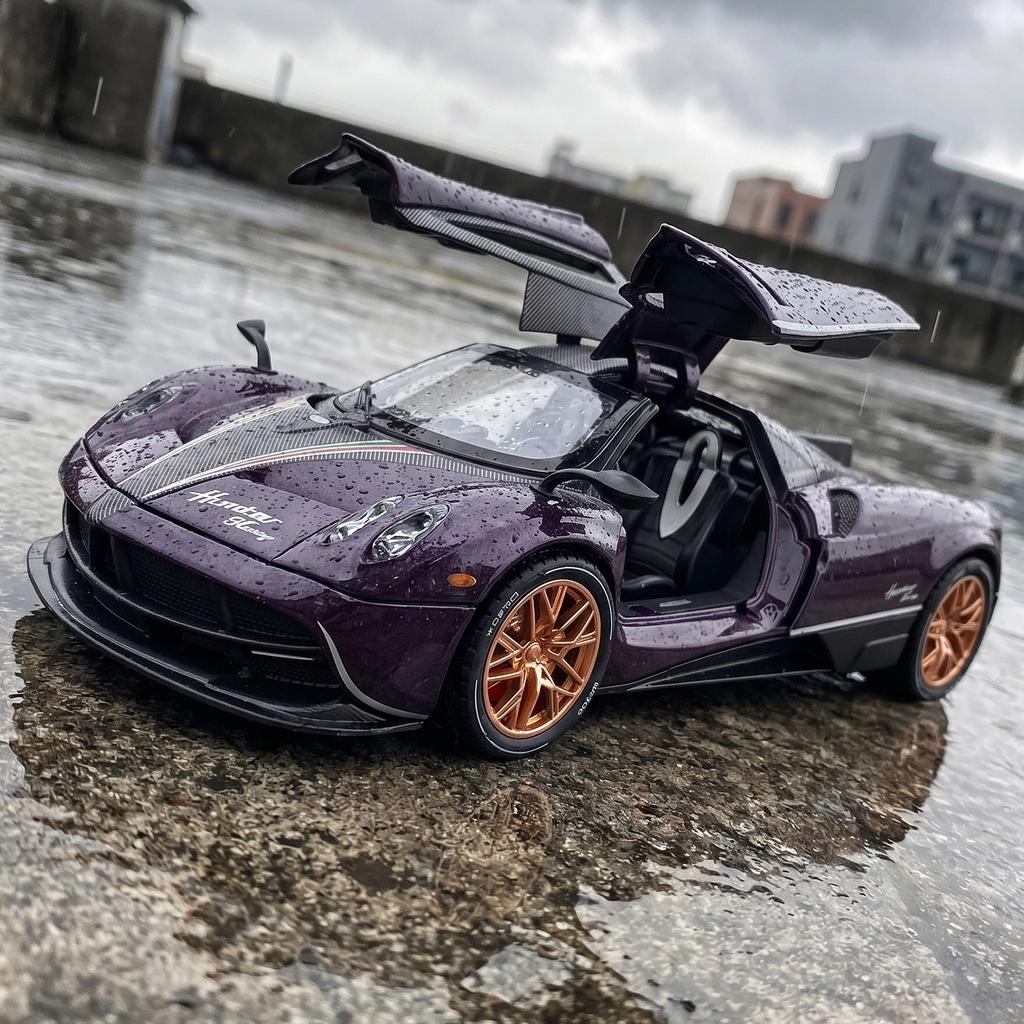 1:22 Pagani Huayra Dinastia Hypercar Alloy Metal Diecast Model Car Pull Back Children Toy Car Birthday Gift For Boy Kid Friend