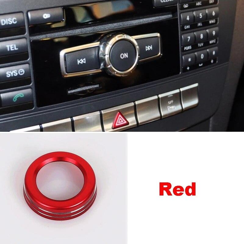 

Стайлинг автомобиля для Mercedes Benz C Class W204 2008-2013 Автомобильный кондиционер Крышка поворотной ручки и кнопки Red-B