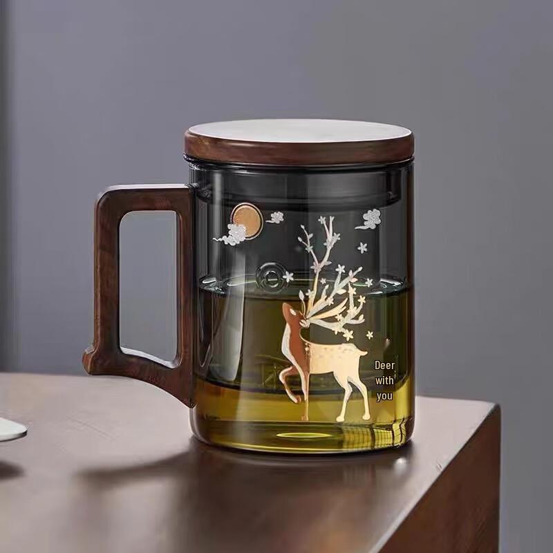 Japanese Style Tea Infuser Glass Mug