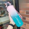 1 stk, 500 ml/650 ml/1000 ml Bærbar Sports Fitness Reise Vannflaske, Vannflaske, Plast Drikkeflasker med Gradientfarge