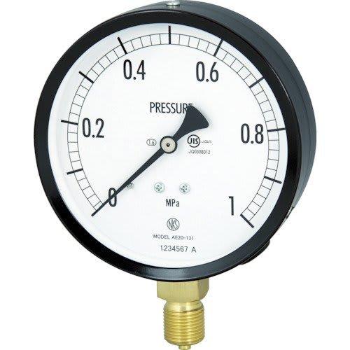 Nagano Standard Pressure Gauge (A-frame, vertical, 100, G3/8B, 0.0 to 1.00 MPa) AE20-131-1.0MP