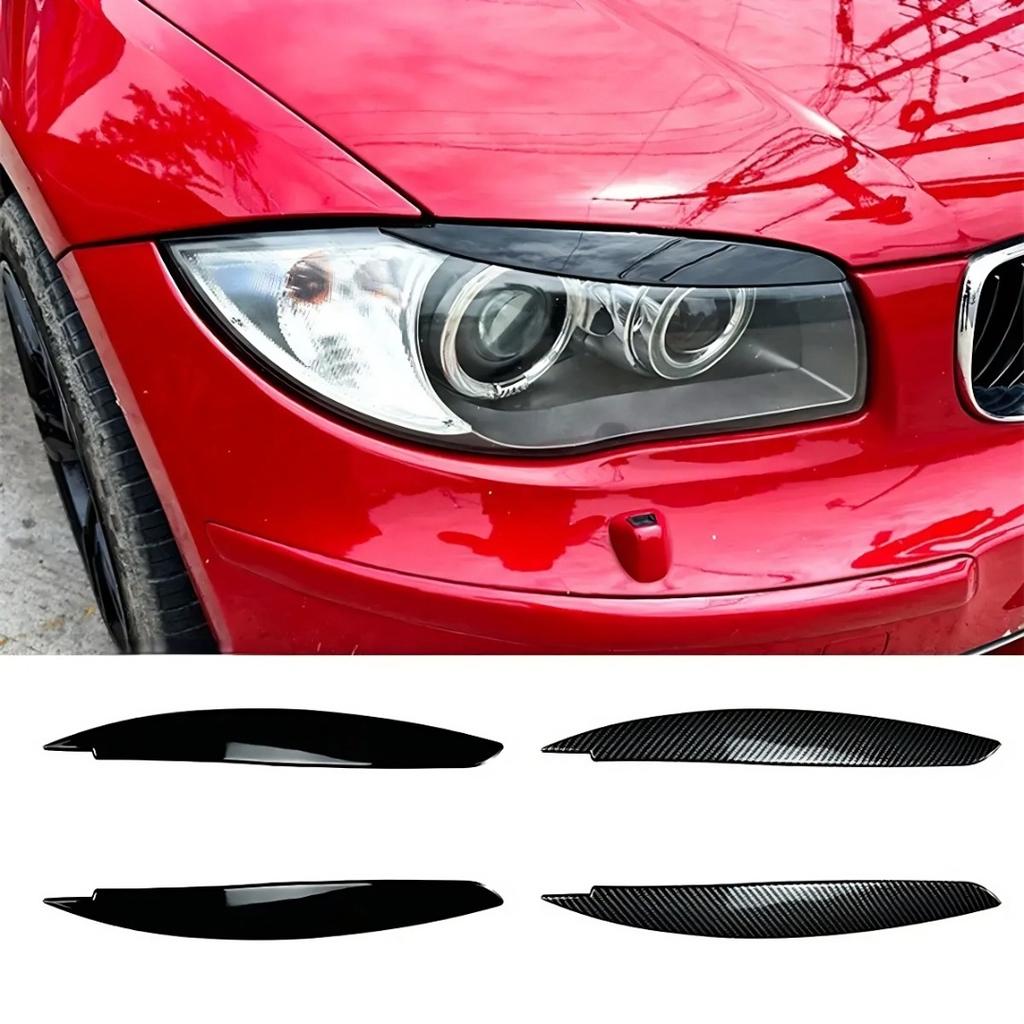 For BMW 1 Series E81 E82 E87 E88 2004-2014 Headlight Eyebrow Eyelid Cover Trim Exterior Modification Tuning Accessories Body Kit