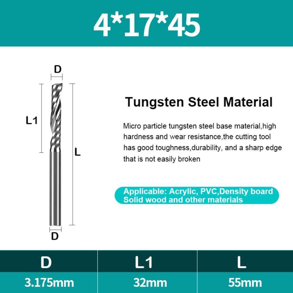 Freză cu un tăiș 3.175/4/6mm coadă freză elicoidală nouă