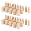 40 st Träklämmor Natur Ofärdig Utveckla Praktiska Färdigheter Trähantverk för Målning Snideri