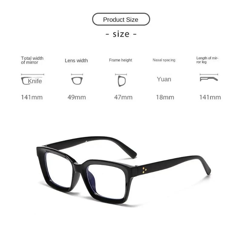 Large Frame Oversized Square Glasses Ins Flat Light Glasses Myopia Eyeglasses Anti Blue Light Glasses Transparent Eyeglasses