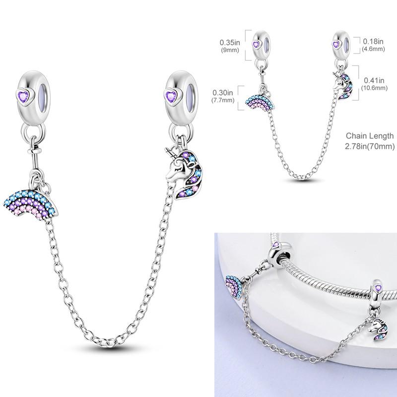 Majestic Unicorn Charm Bead Charms Copper Bead Charms Lovely Colorful Pendant Accessories Bracelets Do It Yourself Women Authentic Jewellery Gift