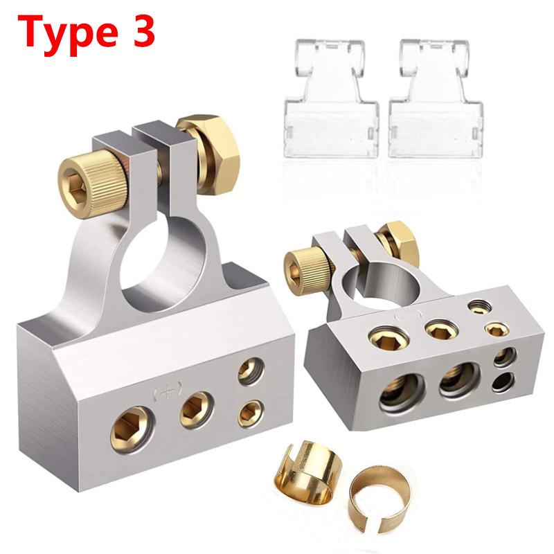 battery terminal connector positive and negative pole heavy-duty automobile 1 Pair 0/2/4/8/10 battery terminal top post