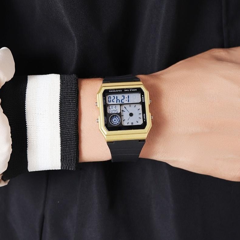 Sports Watch Summer Time Students Waterproof Outdoor Simulated Pointer Electronic Wristwatch