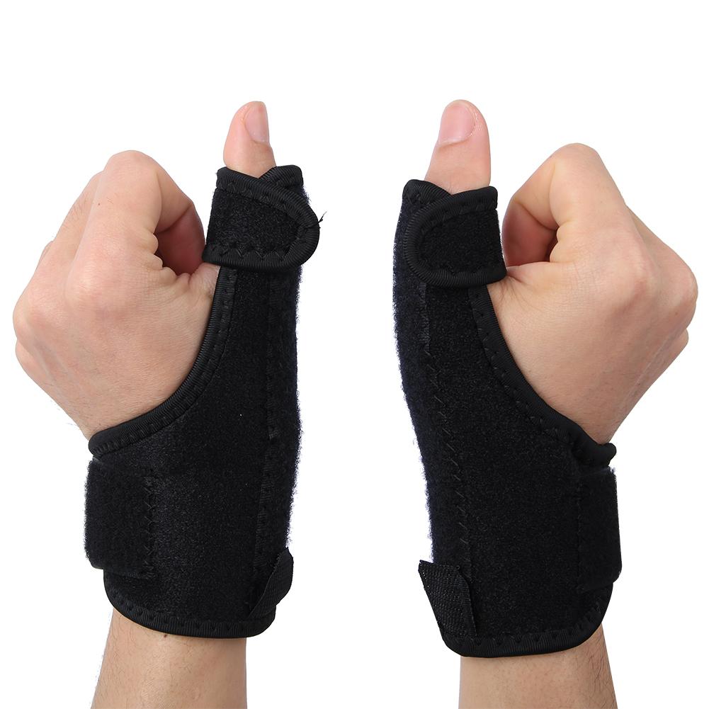 1Pair Thumb Injury Finger Guard Sheath Damage Compression  Steel Plate Fixed Protective Gear for Badminton Basketball