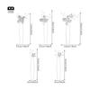 Hair Accessories Set - Leaf and Flower Motif Pearl U-Pins for Bride, Handmade Wedding Hair Jewelry, Silver