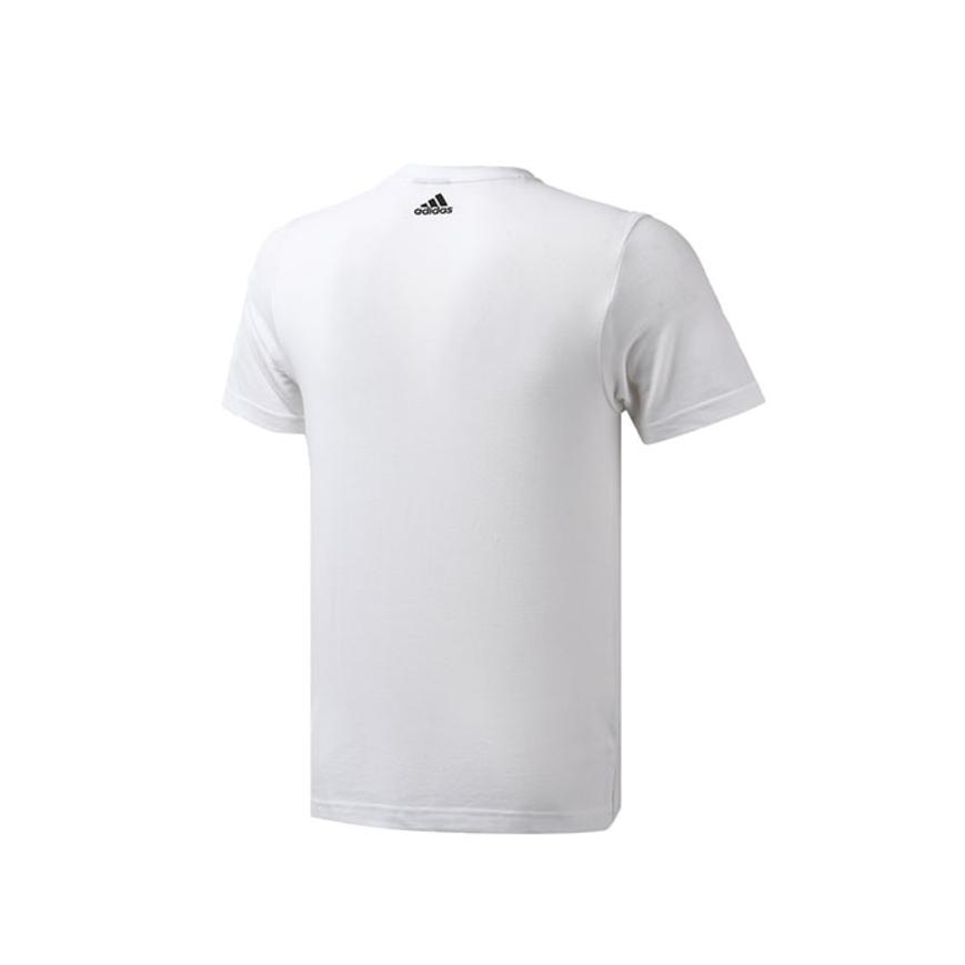 Adidas Fitness Training Sports Casual Short Sleeve T-Shirt Men Tops White EH3732