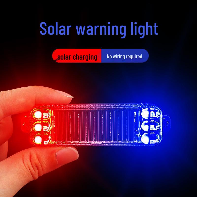 Solar-Powered Wireless Motorcycle & Electric Car Anti-Rear-End Warning Light