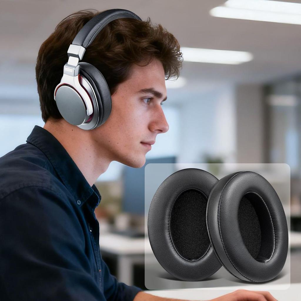SOULWIT Ear Pads Ear Cushions for Sony MDR-CD900ST/MDR-7506/MDR-1ABT/RBT/RNC & ATH M50X/M40X/WS660BT/WS1100, for Arctis 7/9/5/Nova 7/Pro Wired, G Pro
