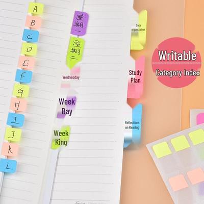 Przenoszalne etykiety indeksujące PVC-Papier: Kolorowe karteczki samoprzylepne biurowe dla uczniów