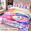 Custom Name Text 3Pcs Bedding Set Kirby Duvet Cover And Two Pillowcases