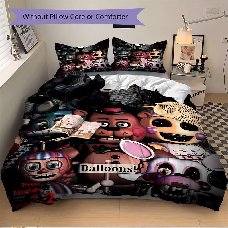 Five Nights Freddy'S Print 3Pcs Bedding Setduvet Cover With 2 Bedropillowcase Home Birthday Gift