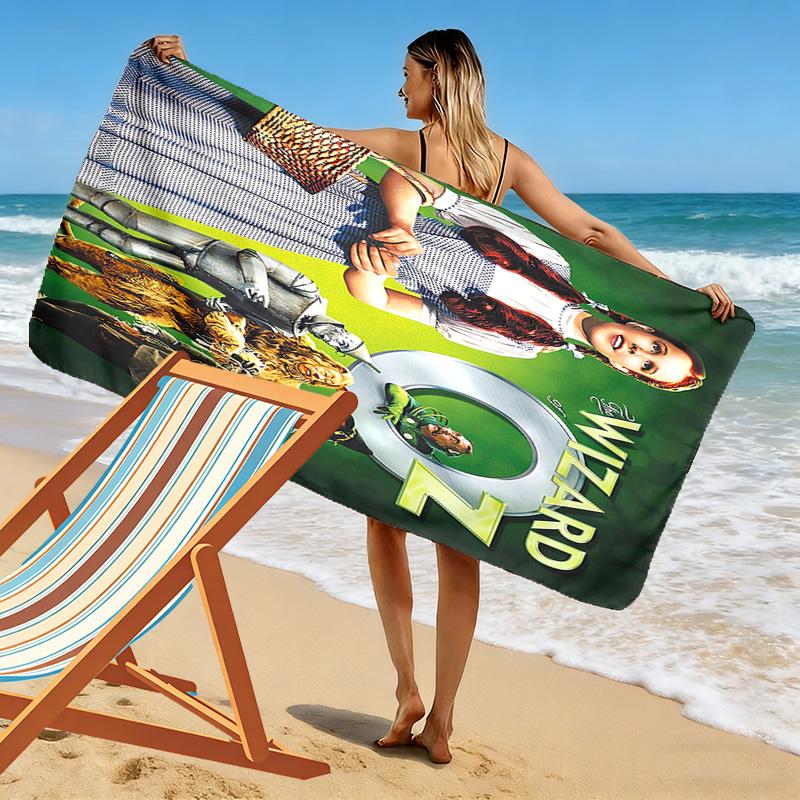 Fantasy Journey Through Oz beach towel Beach towel for vacation photos beach swim quick-drying swim towel Outdoor pool towel Outdoor picnic beach mat
