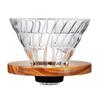 HARIO V60 Verre Café Olive pour tasses Résistant à la chaleur Dripper à Pour-over, Bois, 02, 1-4 (VDGR-02-OV)