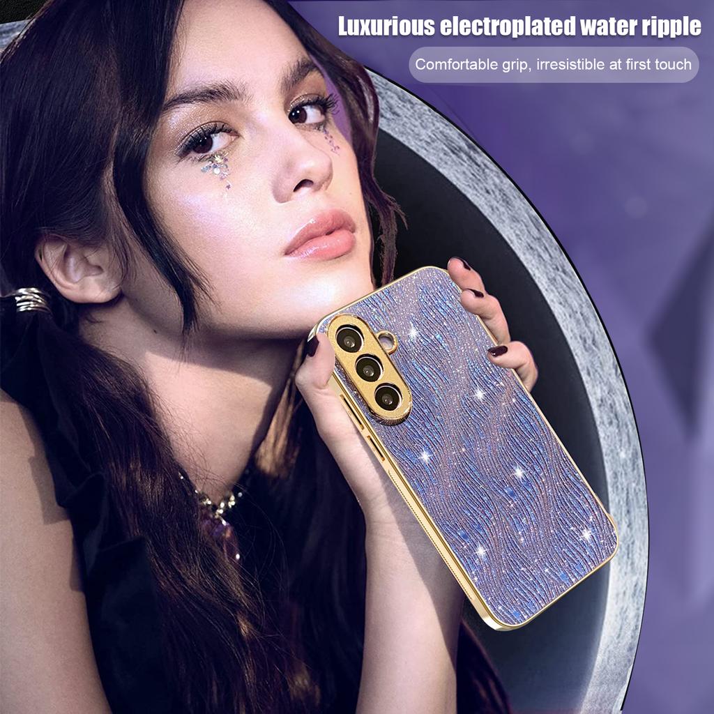 Elektropokovené kryty s vodní vlnou pro Samsung Galaxy A56 A55 A54 A53 A36 A35 A34 A26 A25 A24 A16 A15 A14 A06 4G 5G Silikonové pouzdro