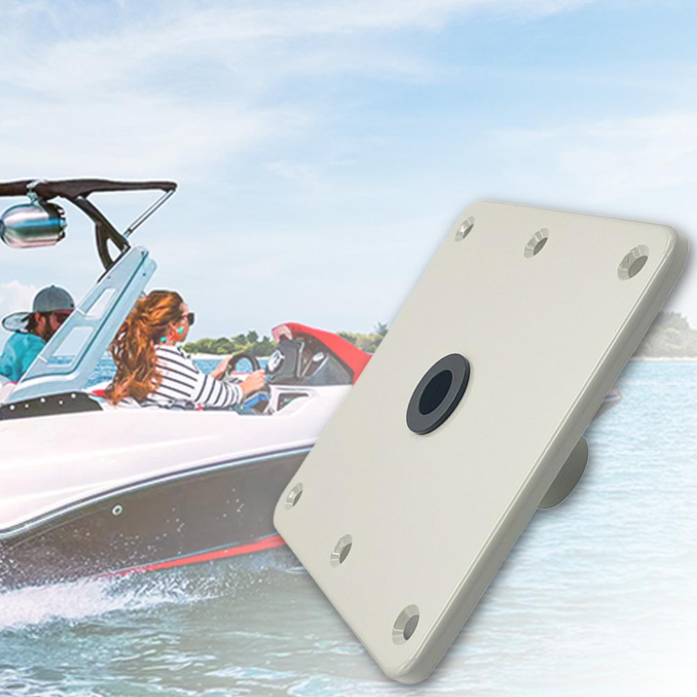 Bootsitz Drehfuß 7x7 Zoll Bootsitz Podest & Basis mit 3/4 Stift Pfostenaufnahme Boots Pfosten Sitzhalterung Marine Zubehör