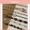 Boho-Blumen-Taillengürtel für Damen mit Vintage-Ethno-Stil PU-Leder-Accessoire