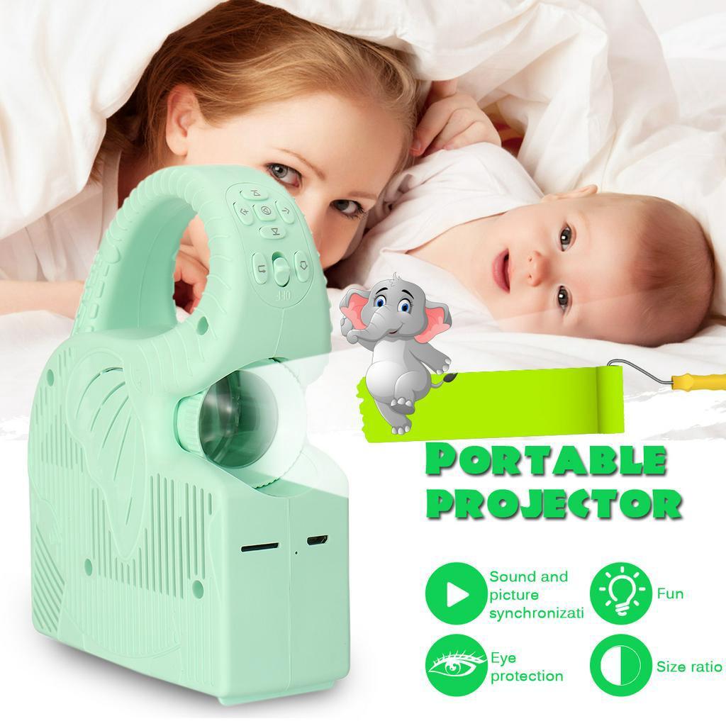 Handheld Rechargeable Kids Mini Projector Elephant Projector Early Childhood Educational Toy Machine Home Media Player Child