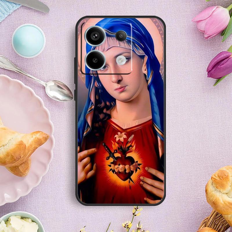 

Virgin Mary And Jesus Case For Xiaomi Redmi Note 15 Pro Plus 10 11 12 13 14 Pro Cover For Redmi 14C 15C 12C 10C 13C Redmi Note 14 Pro 5G