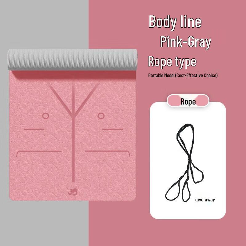 WEZHO Anti-Slip Yoga Mat with Alignment Lines