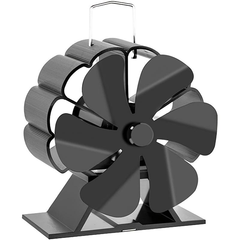 

Алюминиевый вентилятор для камина, Работающий от тепла, Бесшумная работа, Многолопастной вентилятор для дровяной печи, Снижает шум, Способствует равномерному распределению тепла, Прочный алюминиевый корпус чёрный