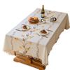 Embroidered Tablecloth Fabric Flower Embroidered Tablecloth Literary And Simple Modern Rectangular Dining Table Cloth Coffee Table Tablecloth