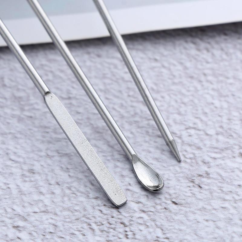 3Pcs/Set Crystal Drip Glue Stirring Rod Bubble Needle Set DIY Handmade Resin Mold Tool Kit Bubble Needle Spoon Tool Set